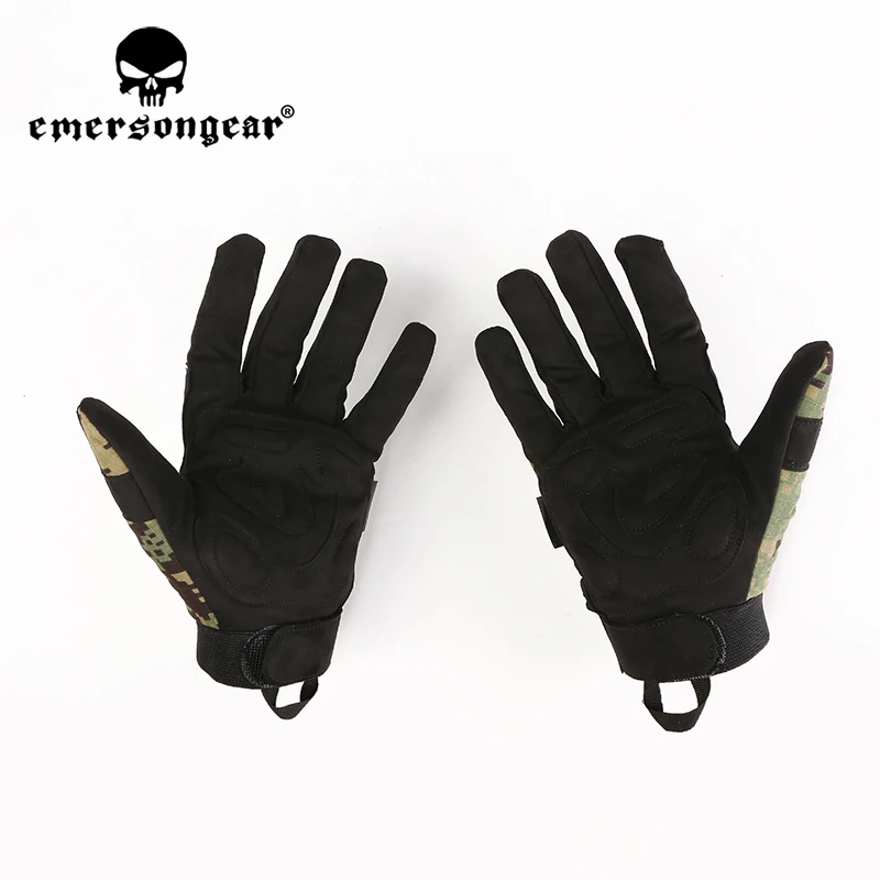 Emersongear Luvas Táticas Leve Camuflagem Dedo Completo Dever Handwear Mão Engrenagem Protetora Airsoft Combate Caça AOR2
