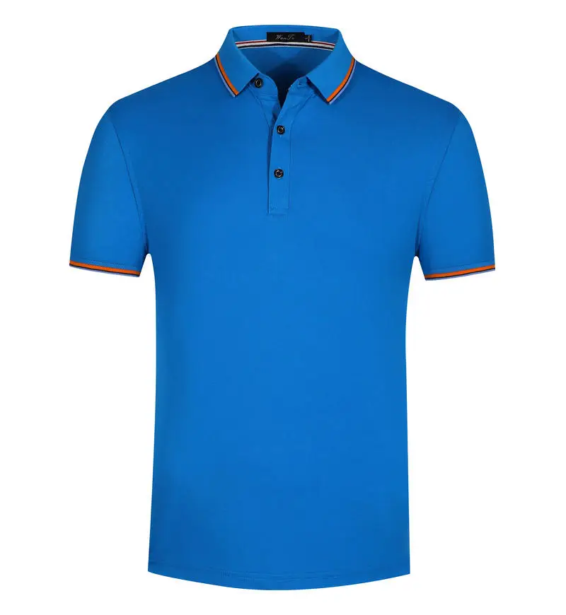 Short Sleeved Polo Shirt Golf Jersey Company Group Breathable Fitness Lapel Sports Sleeved 12-Color Large Top intercolored lapel
