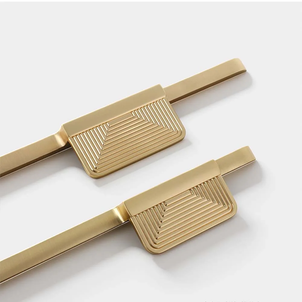 Modern Minimalist Paired Golden Zinc Alloy Handle Nordic Wind Cabinet Door Cabinet Drawer Wine Cabinet Wardrobe Door Handle Knob