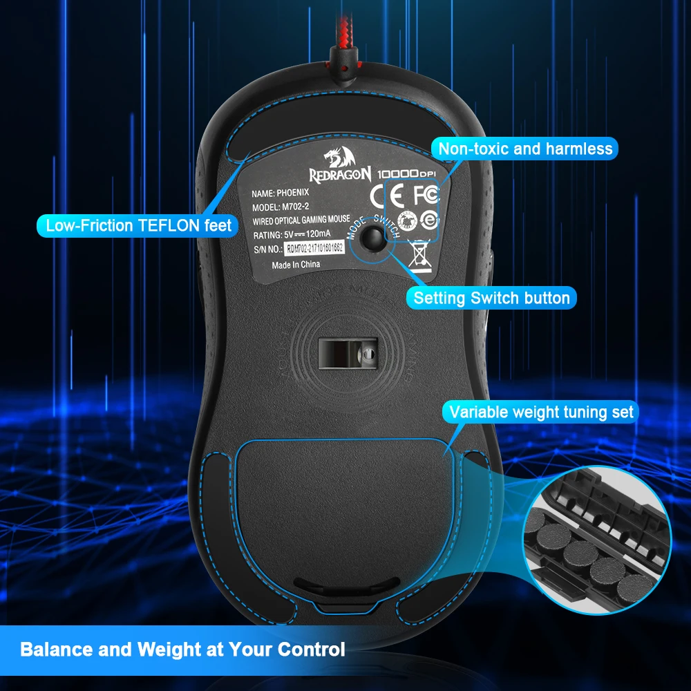 Vertical Gaming Mouse,Wired RGB Ergonomic USB Joystick Programmable Laser  Gaming Mice,6+1 Design,11 Buttons,1000 Hz Max Polling Rate,10000 Max