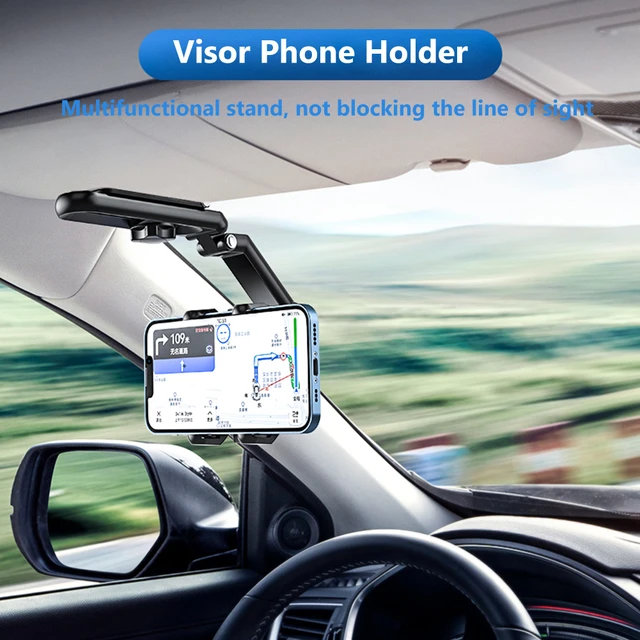 1080 Degrees Rotation Car Clip Sun Visor Cell Phone Holder Universal GPS  Mobile Phone Stand for IPhone Samsung OnePlus Xiaomi - AliExpress