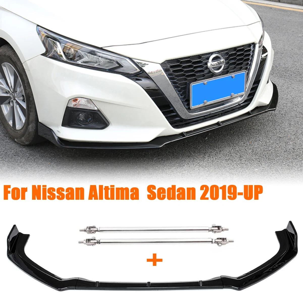 

Передний бампер, спойлер, боковой сплиттер, защита корпуса диффузора с опорой для Nissan Altima 2019 2020 2021, автомобильные аксессуары