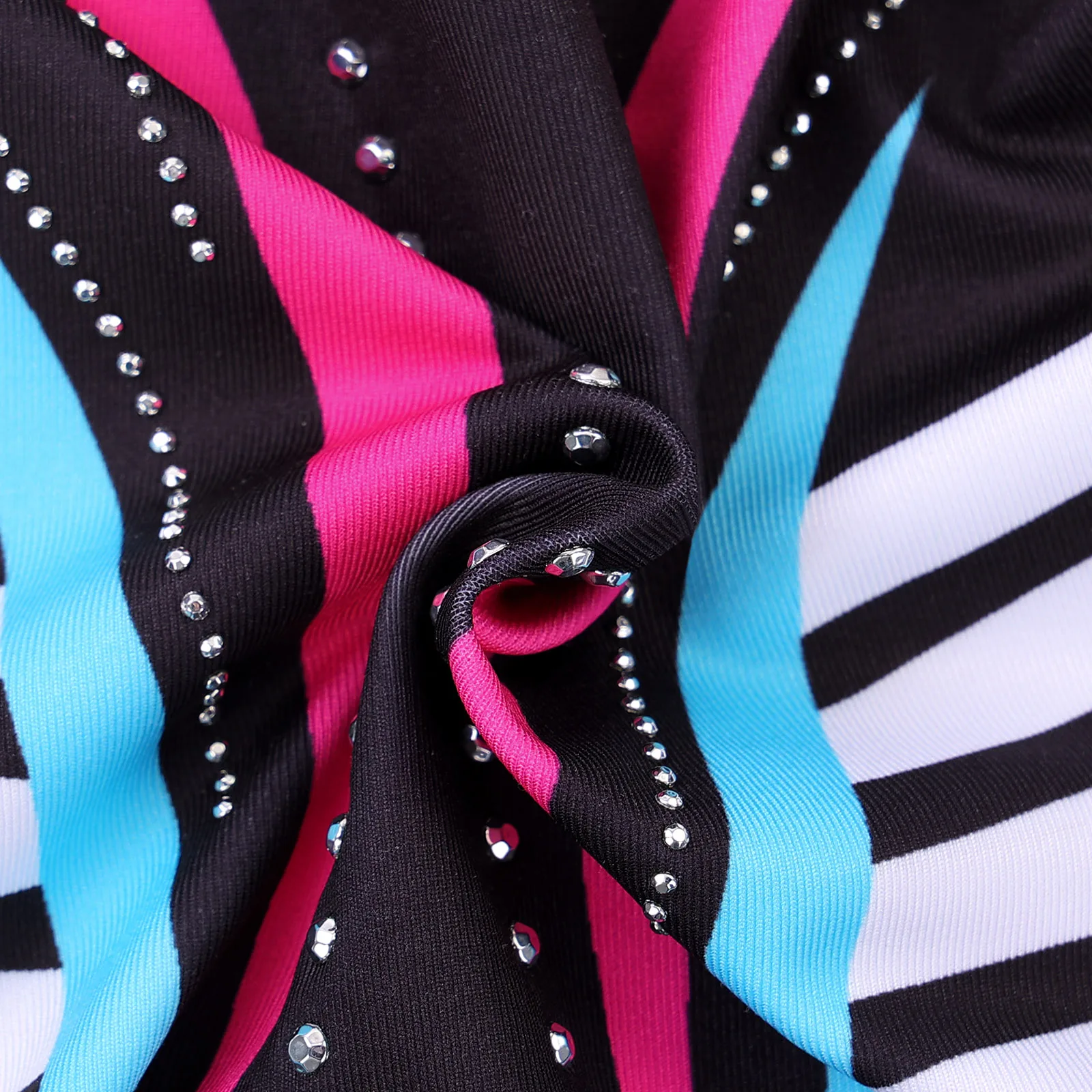 BAOHULU Stripes Print Ballet Leotard for Girls Sleeveless Bodysuit Ballerina Practice Outfit Professional Performance Dancewear