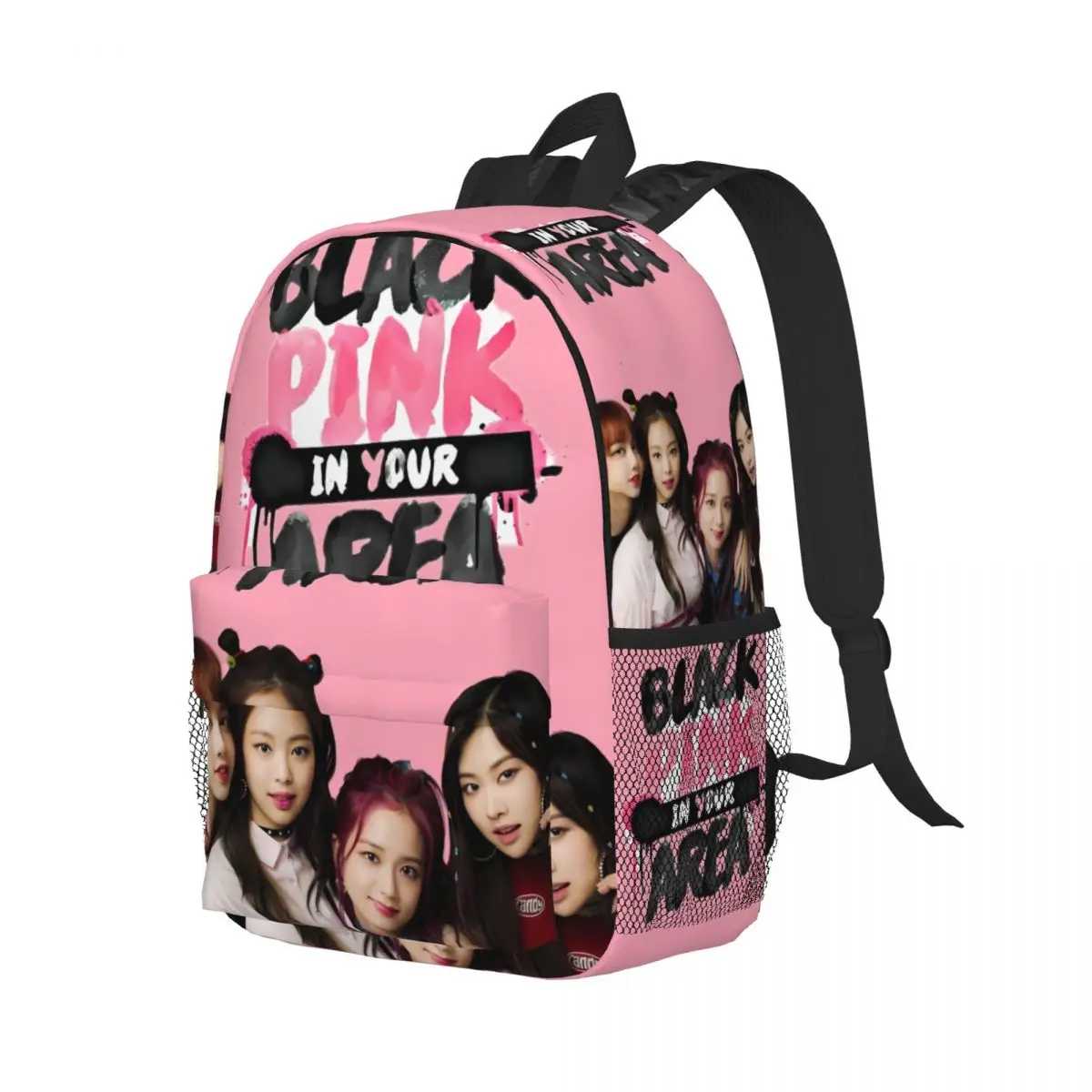 Love Pink Love Black New Fashion High Capacity Waterproof College Backpack Trendy Laptop Travel Book Bag 15inch 2