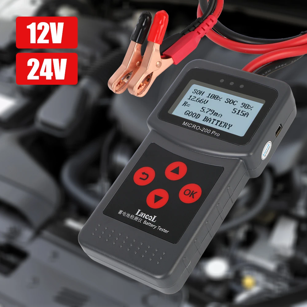 

For Garage Workshop Auto Tools Mechanical Car Battery Tester Car Accessories 12v Micro200Pro Battery Capacity Tester