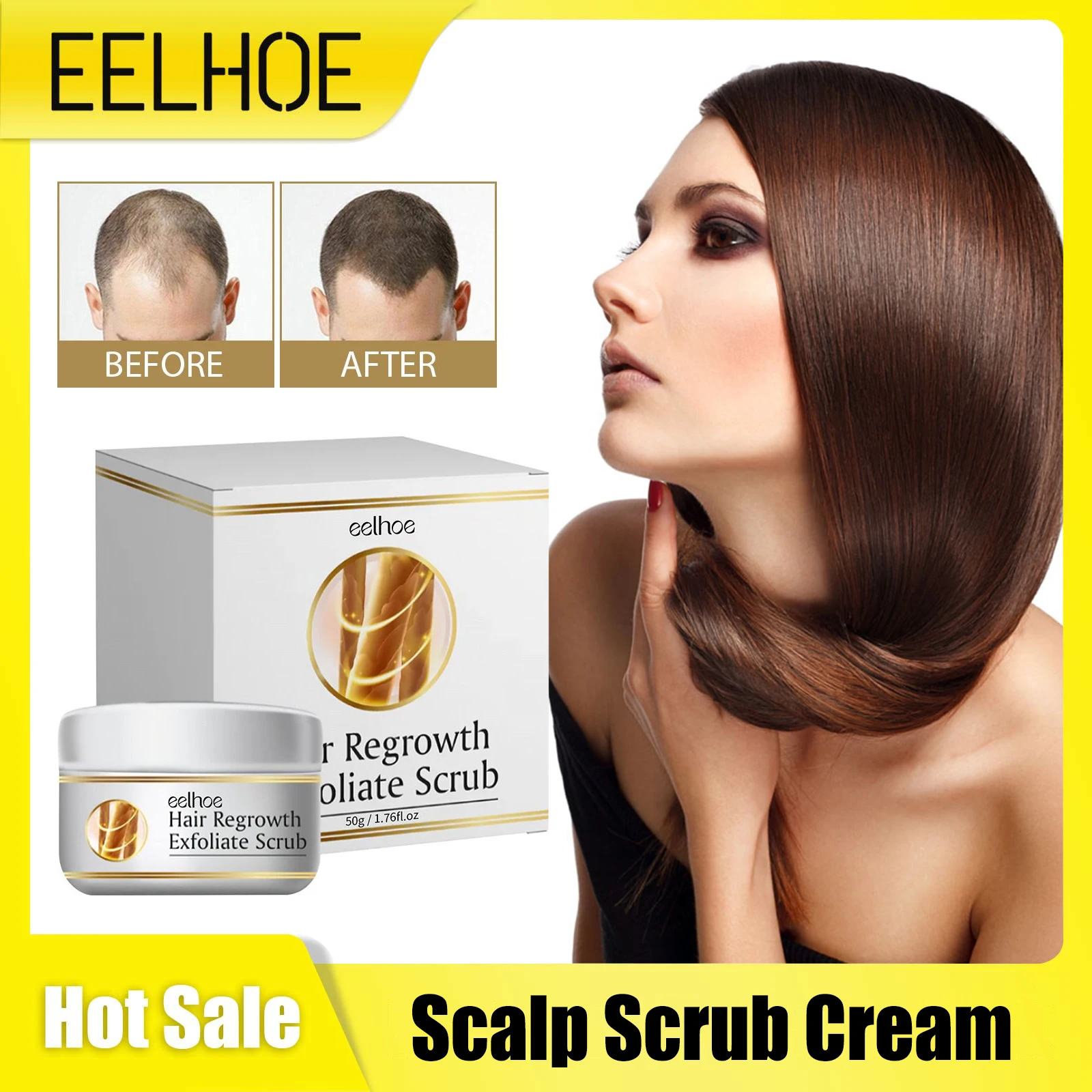 Scalp Scrub Cream Strengthen Root Anti Hair Loss Deep Cleaning Refresh Dry Damaged Repair Fluffy