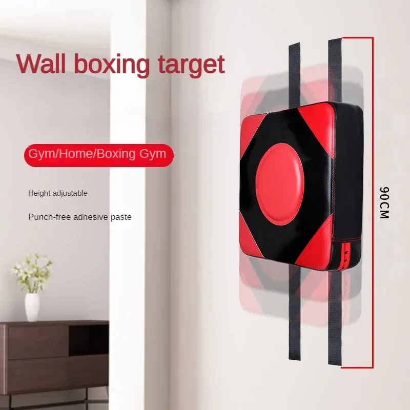 Taekwondo Leather Wall Focus Pads Muay Thai Foot Target Training Sandbags Adjustable Height Kicking Fighting Boxing Mat