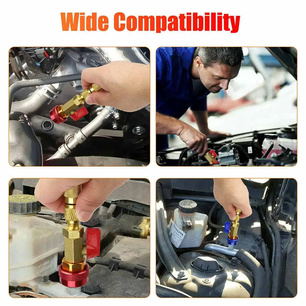 R134a R12 Valve Core Remover Installer Car Air Conditioning Valve Core Quick Remover Installer High Low Pressure Repair Tool