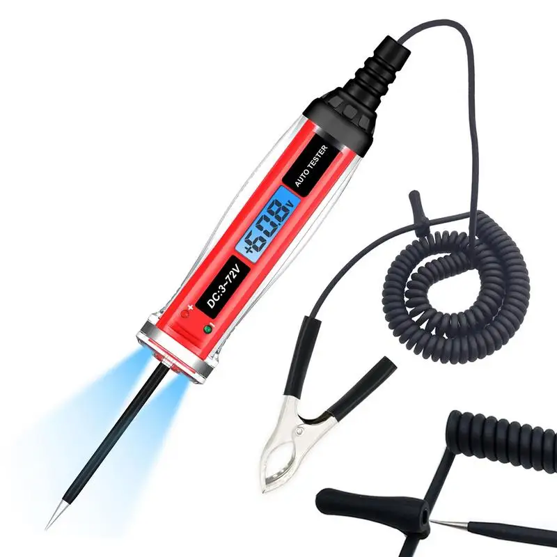 

Circuit Voltage Tester Auto Bidirectional Voltage Tester Pen Detection Tool With LED Indicator For Headlight Taillight Fault