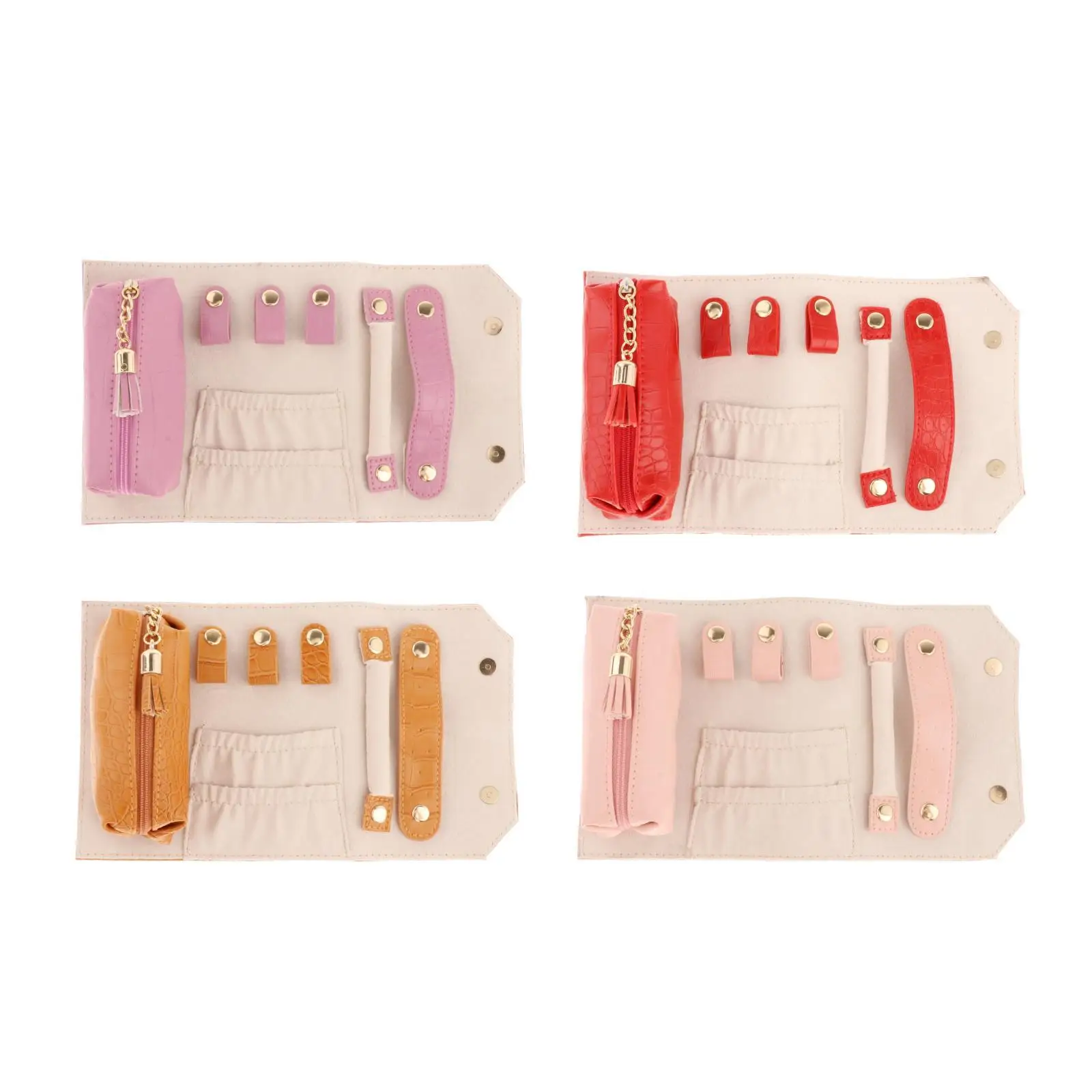 

Jewelry Organizer Roll Foldable Jewelry Case for Necklaces Earrings Girls