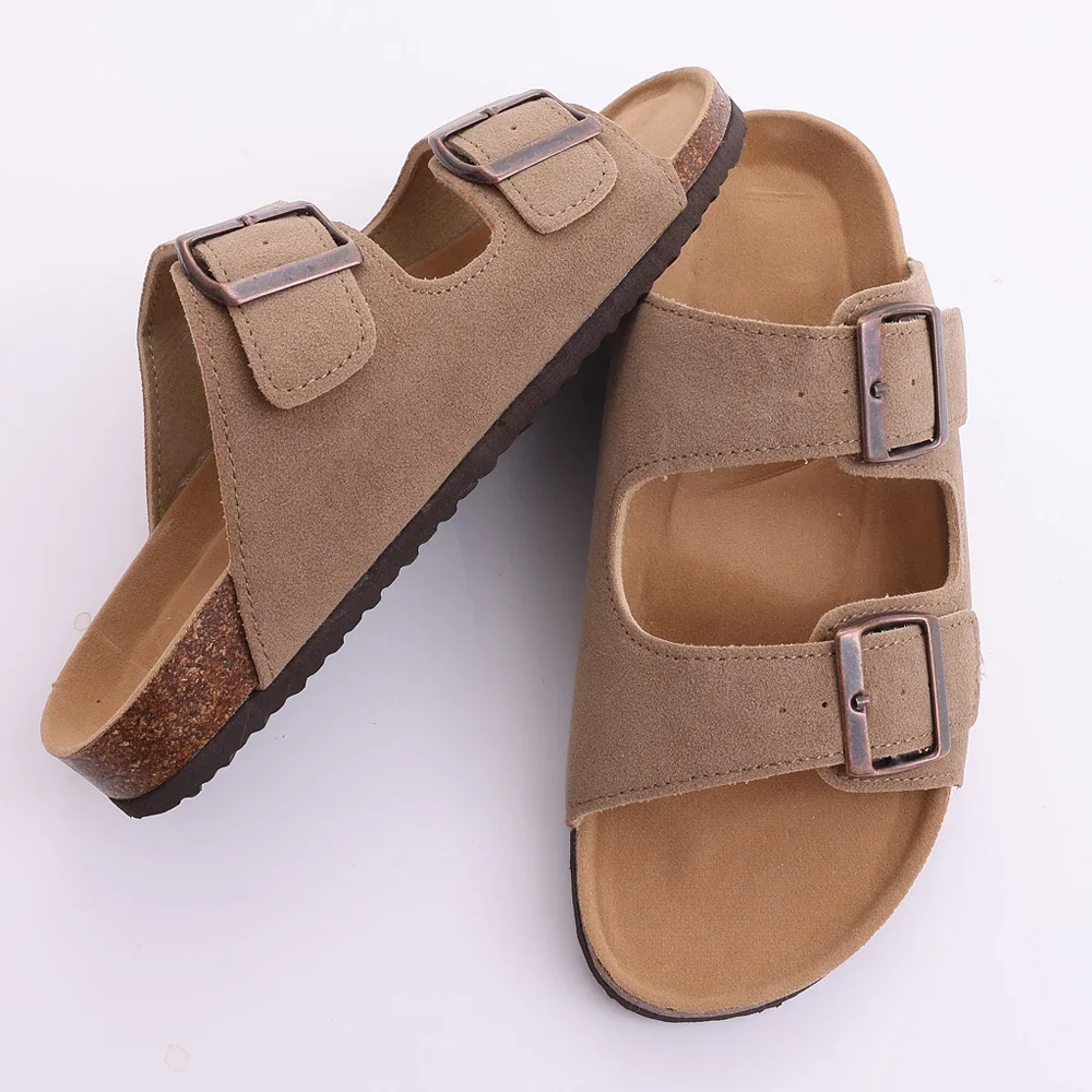 Evshine Women Clogs Sandals New Cork Clogs Slippers Women Outdoor Beach Summer Flat Sandals With Double Buckle Non-slip Slippers 5