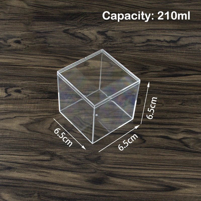 1Pcs Large Capacity Jewelry Storage Box Clear Acryl Cube Portable Jewelry Storage Earrings Necklace Ring Jewelry Display