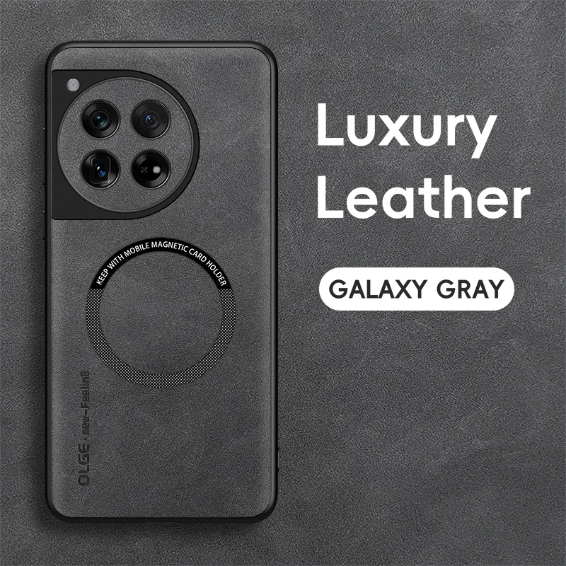 Magnetic Retro Leather Soft Wireless Charging Phone Case Cover