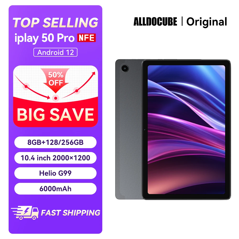 Alldocube iPlay50 Pro 10.4inch 2K Tablet Helio G99 Android12 8GB 