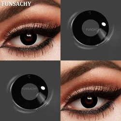FUNSACHY Cosplay Anime - Inspired White Contact Lenses for Halloween and Role Play (VAMPIRE - BLACK)