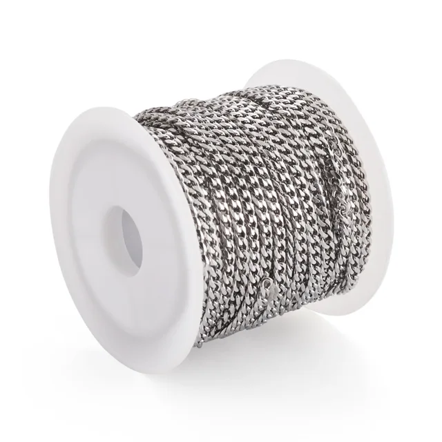 Catena In Acciaio Inox Per Gioielli Fai Da Te - 10 Metri, 4 Mm, Senza Piombo E Nichel - Foto 5