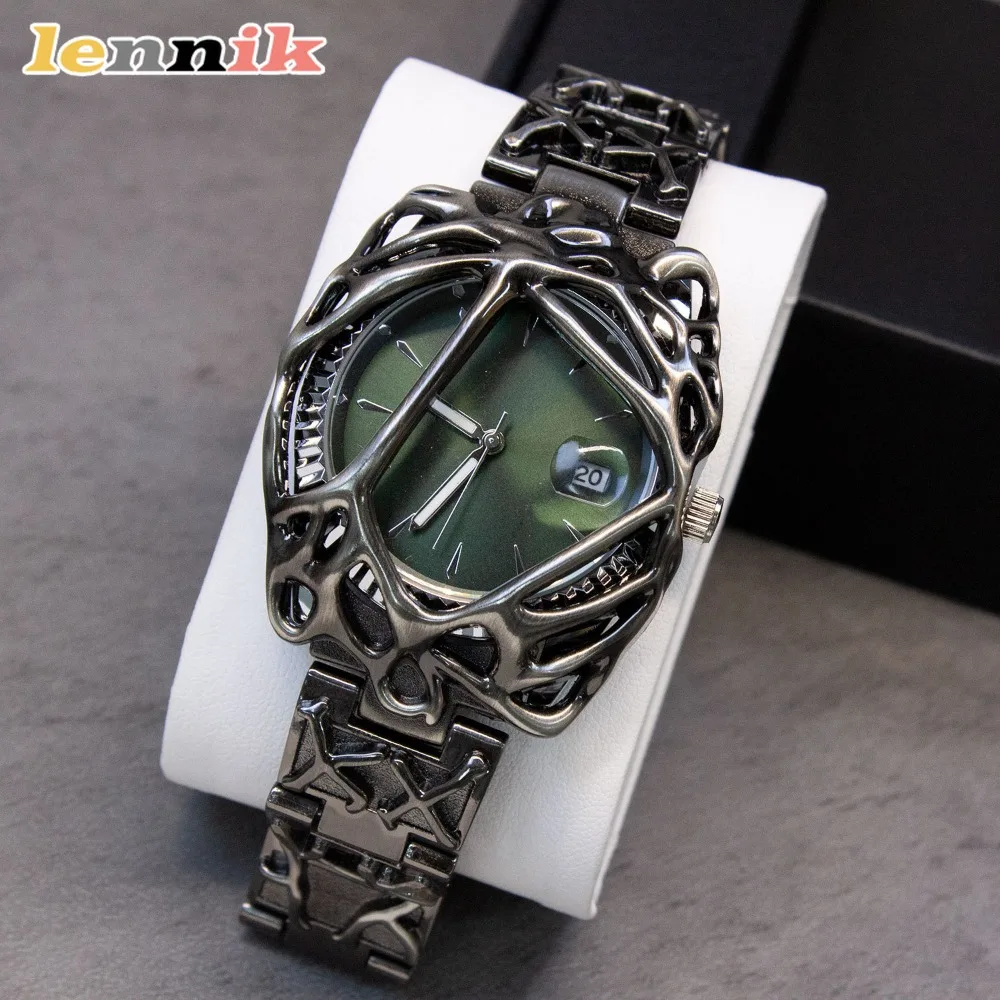 LENNIK Original-Uhr im Alabaster-Stil, europäisches und amerikanisches unregelmäßiges Design, beliebter High-End-Nischenuhr, heißer Verkauf – Detail 14