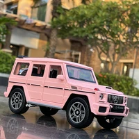1/24 G63 G65 Alloy Pink Car Model Diecasts & Toy Metal Off-road Vehicles Model Simulation Sound and Light Collection Kids Gifts 1