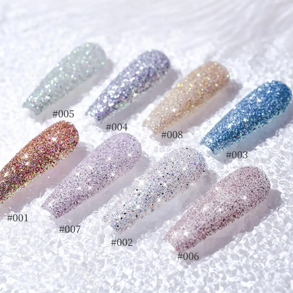 Practical Nail Powder Healthy Wide Application Natural Ingredient Iridescent Shiny Nail Art Powder