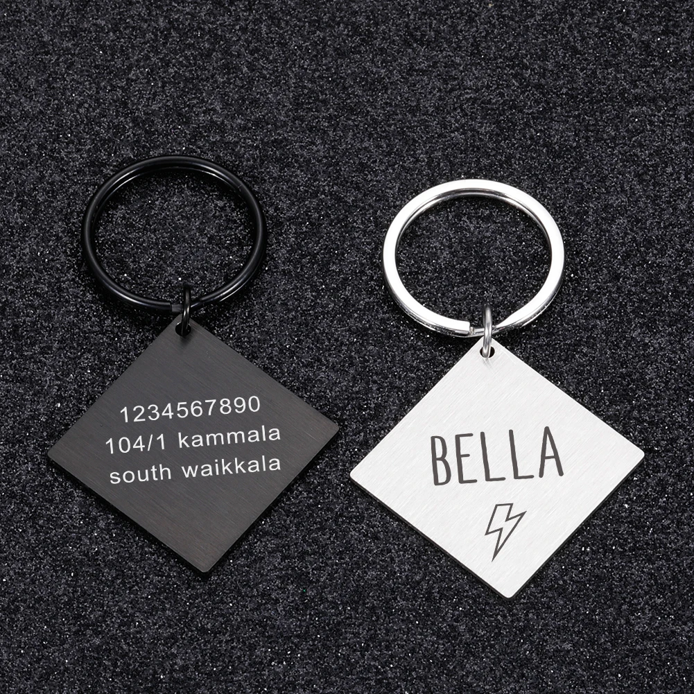 Personalized Dog ID Tags Gift for Dog Lovers Forest Heart Anti-lost Pet Collar Tags for Dog Owner Pet Tag Puppy Tag Gift 
