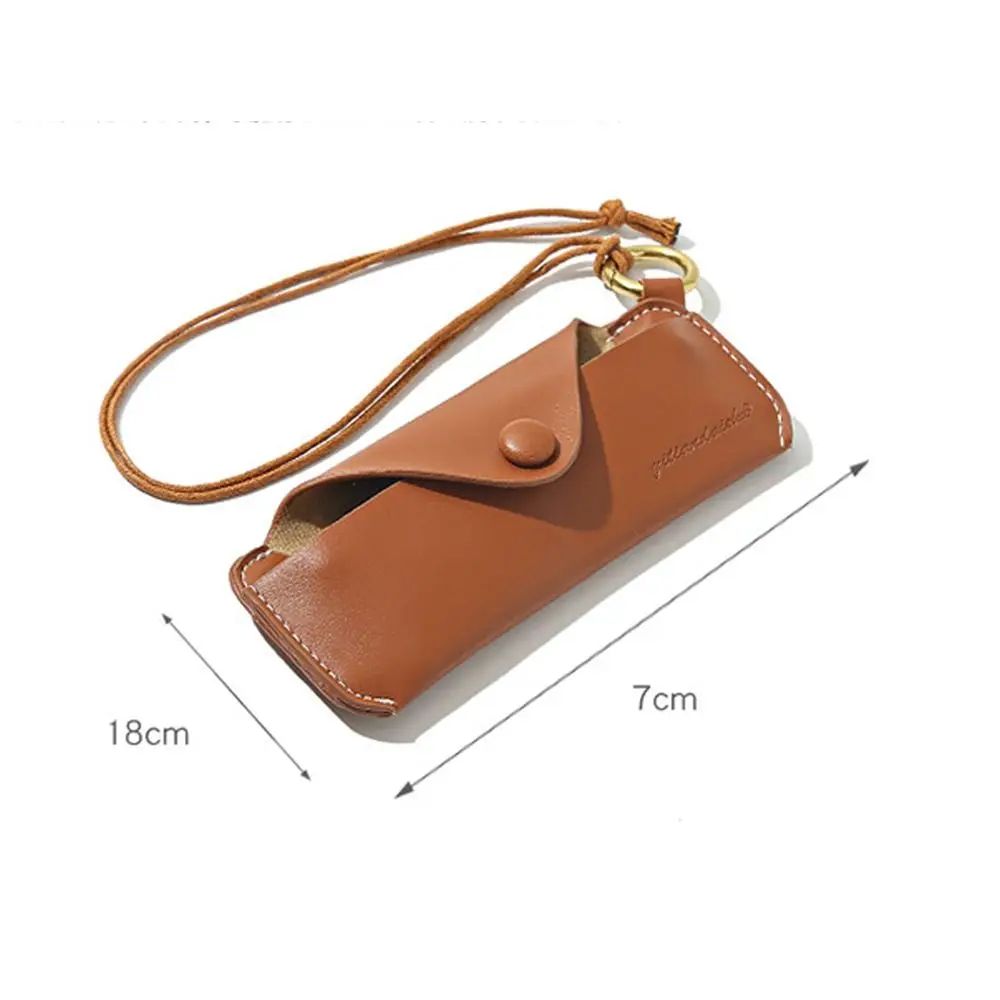 Creative Sunglasses Cases Solid Color Sunglasses Bag Glasses Protective Sleeve PU Leather Glasses Case