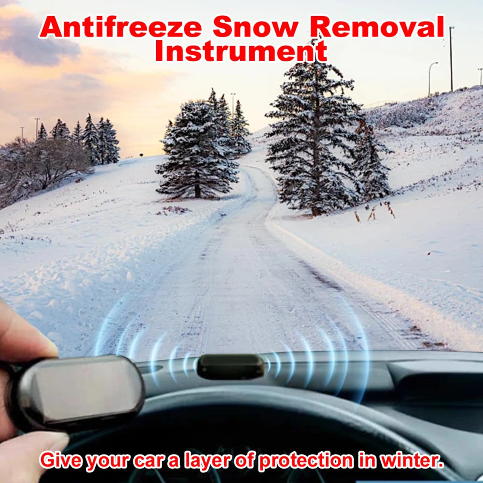 Car Snow Removal Device Solar/USB Electromagnetic Anti-freezing Device Portable Vehicle Ice Defroster Snow Removal Instrument