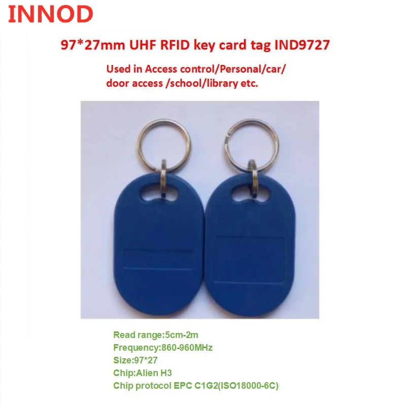 UHF RFID-брелок бирка Пассивный брелок для ключей 860-960 МГц Alien H3 ABS личного управления