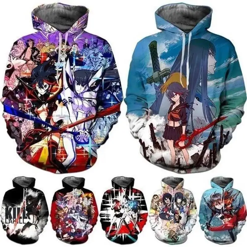 

KILL la KILL Anime Graphic Hoodie Men Pullovers 3D Manga Matoi Ryuuko Printed Hoodies Womens Clothing Harajuku Fashion y2k Hoody