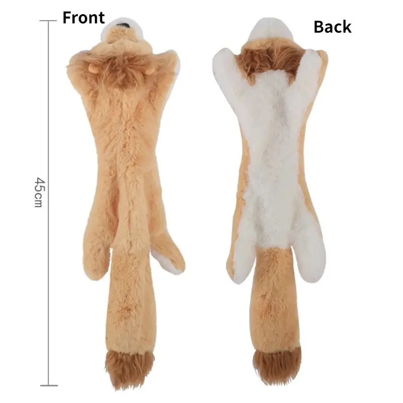Funny Simulated Animal No Stuffing Dog Toy with Squeakers Durable Stuffingless Plush Squeaky Dog Chew Toy Crinkle Pet Squeak Toy - Image 21