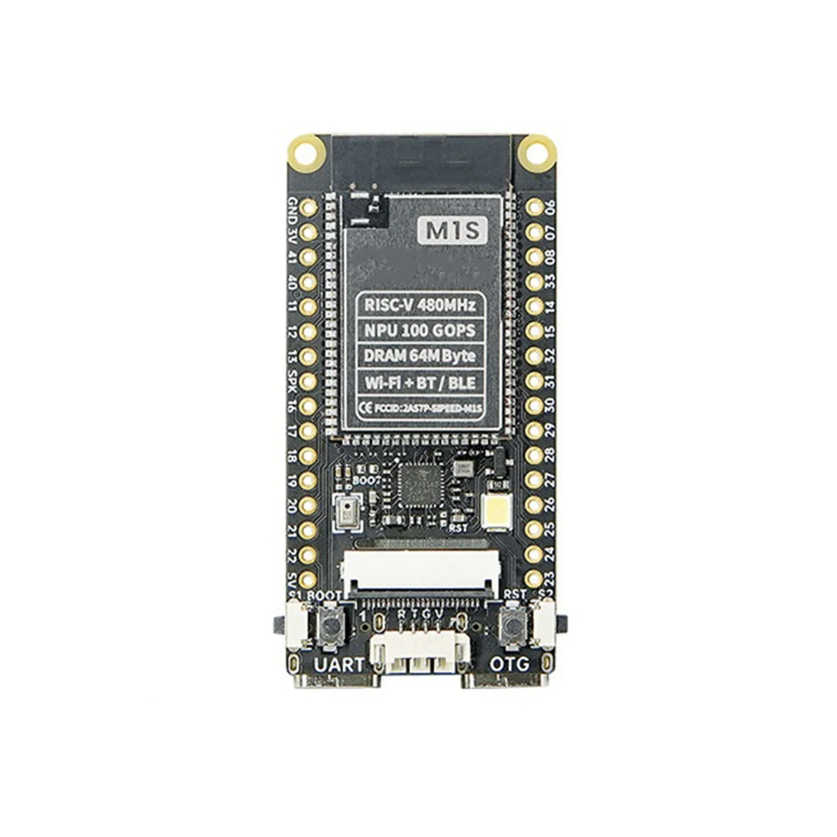 Sipeed M1S  BL808 RV64 480MHz + RV32 320MHz + NPU BLAI 100GOPS 16MByte SPI ÷ 2.4G  BT BLE ھ 
