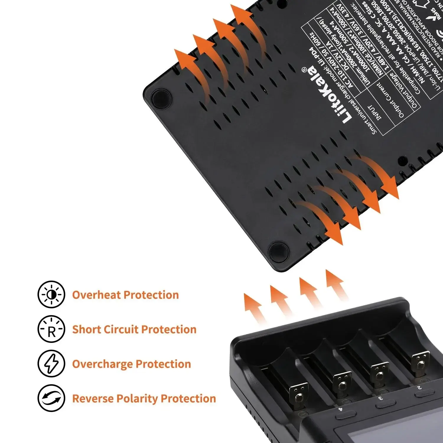 Battery Charger LiitoKala Lii-PD2 LII-PD4 for 18650 26650 Batteries