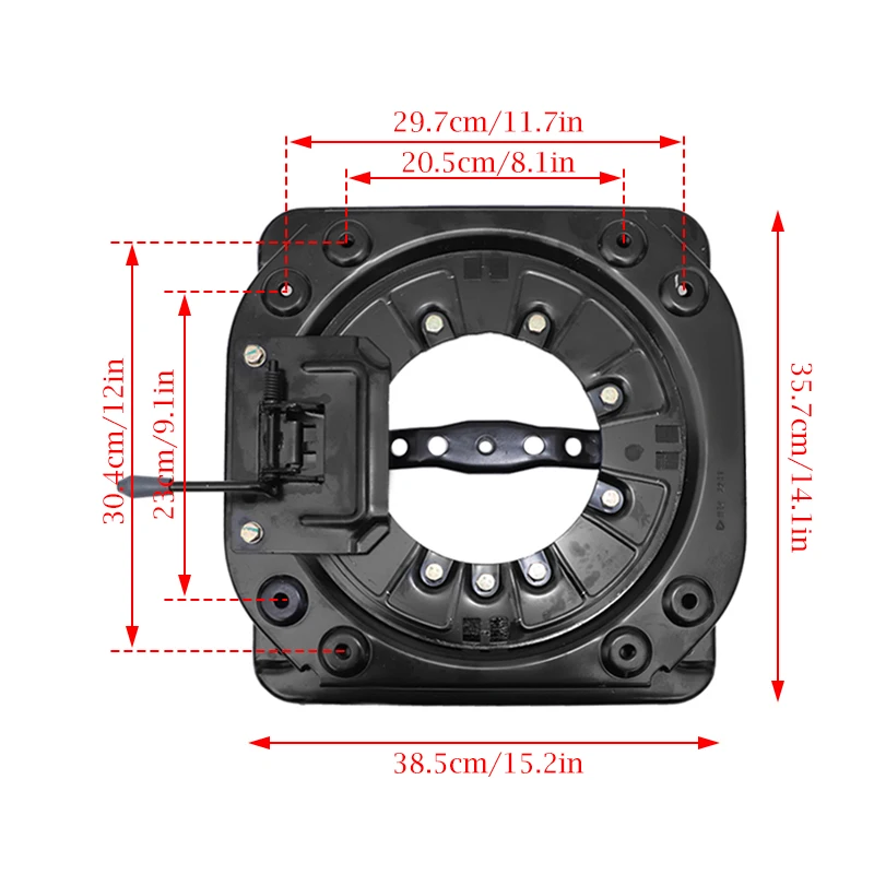 Hochbelastbare Sitzdrehbasis mit Schiebemechanismus, 3,0mm Stahlplatte Drehbare Sitzbasis 360 Grad Drehbar für Wohnmobil Van Camper Boot LKW Bus – Detail 3