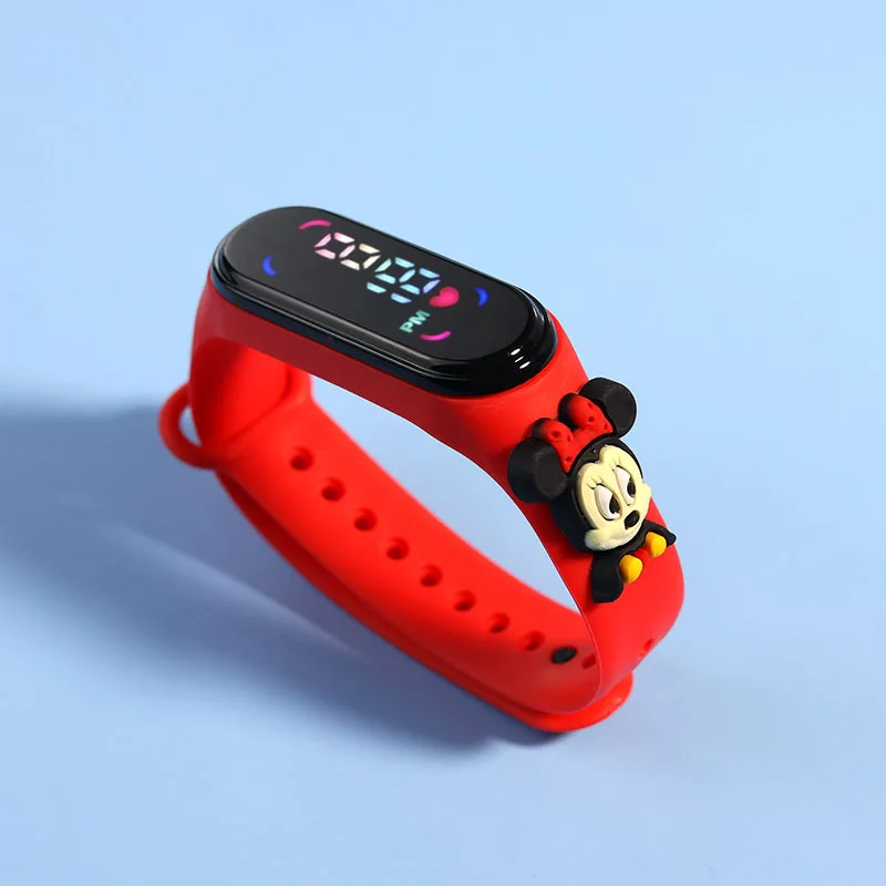 Fashion Mickey Children Watches For Girls Electronic Bracelet Sports Touch LED Spiderman Doll Kids Watch Women Waterproof Clock 4