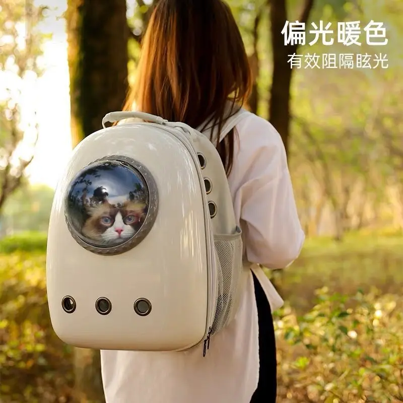 Cat Bag Portable Large-capacity Backpack Space Capsule Breathable Pet Cat Bag Outdoor Cage Supplies
