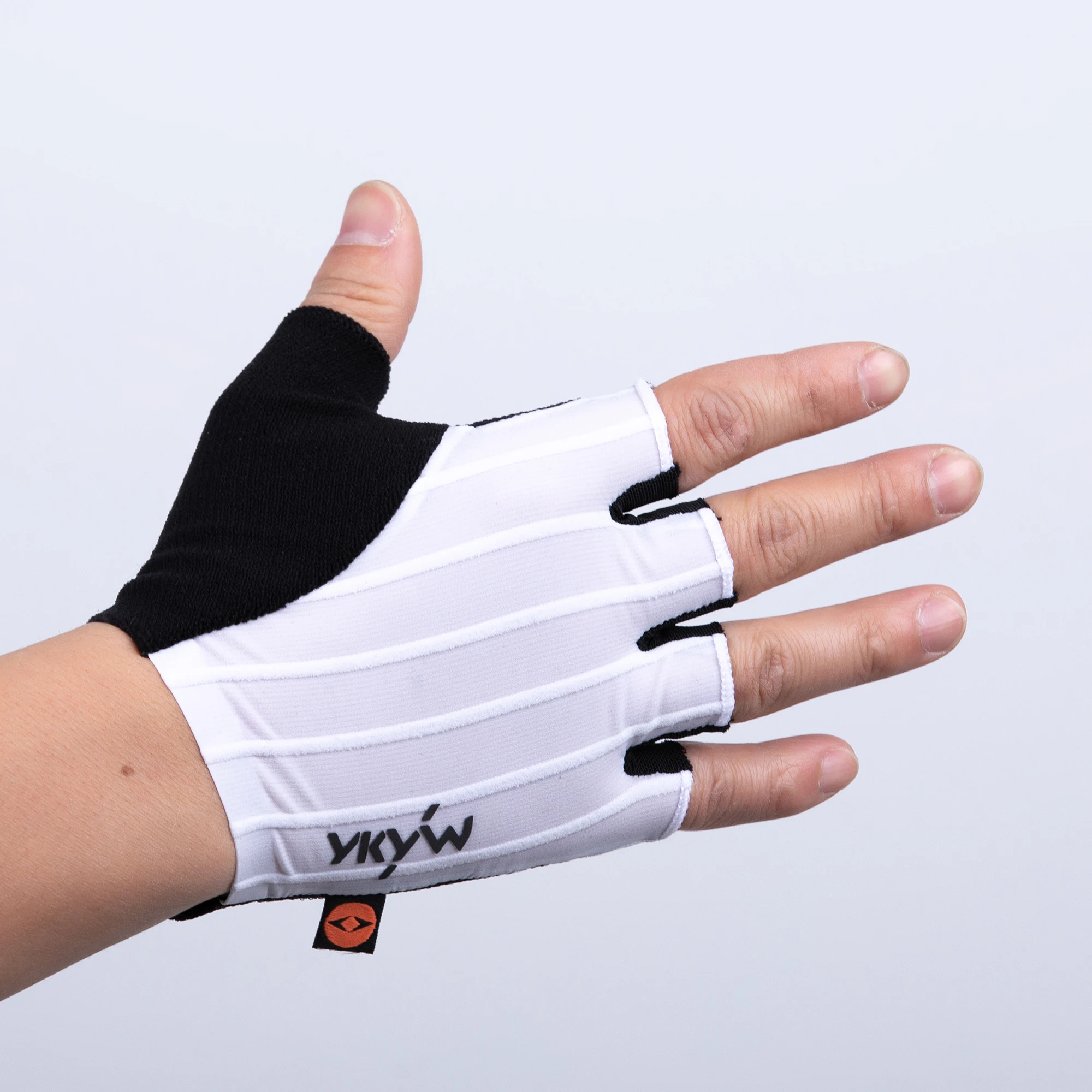 YKYWBIKE Cycling Gloves Half Finger Unisex Italy Interface Palm Padding Pro Team Bicycle Road Bike Gloves Summer Shock-Absorbing 4