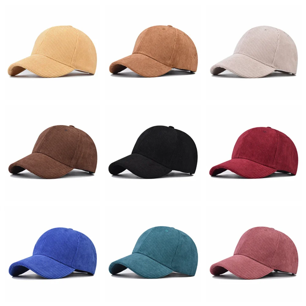 Corduroy Hat Korean Version Ins Baseball Cap Korean Version Versatile Show Face Small Curved Eaves Street Fashion Brand Cap Man