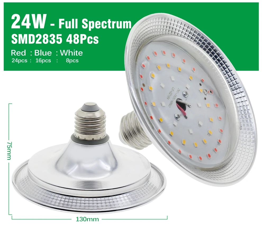 Description Picture 5 of itemAC 220V LED Grow Light Bulb E27 LED Phyto Lamp Full Spectrum Grow Bulb Replace Sunlight Growing Lamps for Seedlings Greenhouse