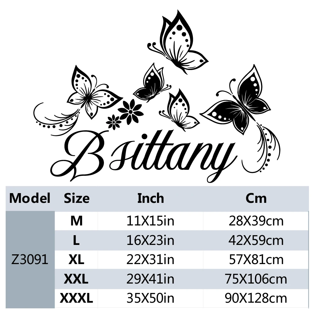 Pegatina De Pared Personalizada Con Nombre De Princesa - Pelar Y Pegar