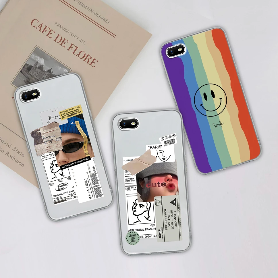 Cute Sweet Girl Transparent Soft Silicone Phone Case – 6.1 inches