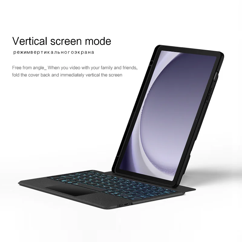 Tab, Tablet Case, Trackpad retroiluminado, Split Cover, Tab A9 Plus, 11 