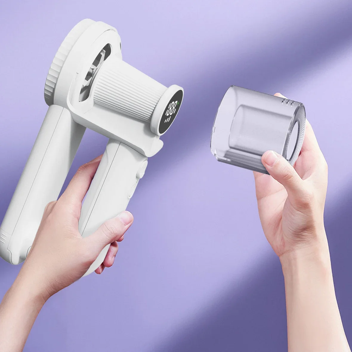 Electric Lint Remover 1800mAh Rechargeable Hair Ball Trimmer Portable Large Handle Digital Display Clothes Sweater Fabric Shaver