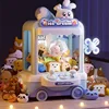 Mini Music Electric Toy Gifts Home Doll Grasping Machine Cartoon Claw Crane Machines with Light Rabbit Doll Machine Toy for Kids 3