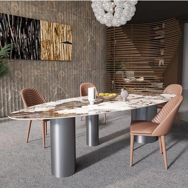 Moderne Minimalistischen Oval Antiken Küche Tisch Haushalt Italienischen Design  Esstisch Und Stuhl Kombination Esszimmer Möbel - AliExpress