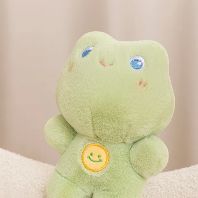 23cm Kawaii Color Smiling Frog Plush Toy Fluffly Stuffed Soft Animal Frogs  Doll Baby Appease Toys Sleeping Pillow for Kids Gifts - AliExpress