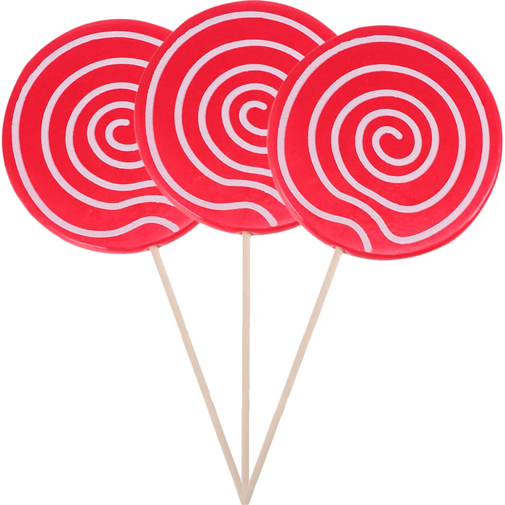 

2/3pcs Simulated Lollipop Prop Fake Lollipop Model Large Candy Ornament Wedding Festival Party Decoration