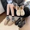 Vintage Retro Briti JK Sle Slip-On Comfortable Sole Flat Heel Casual Floral Print Embroidery Faionable Flat Women's oes