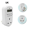 ManHua EU/US/UK/VN Plug Electronic Digital Timer Switch Outlet 230V 50HZ 24 Hour Cyclic Programmable Timer Socket 3