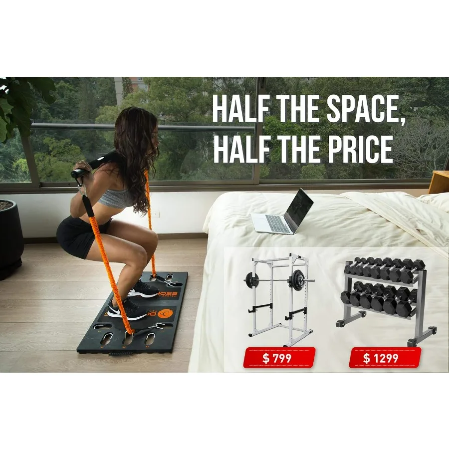Home Gym 2.0 - Full Portable Gym Home Workout Package,