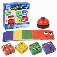 Kids Face Change Expression Puzzle Building Blocks Montessori Cube Table Game Toy Early Educational Toys for Children Gifts 1