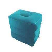Travel Inflatable Adjustable Foot Pillow Inflatable Footrest Sleep Sit Long-distance Train Car Foot Rest Footstool 1